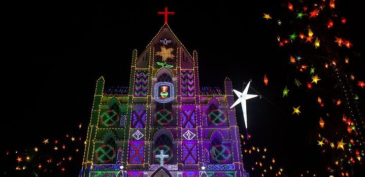 Church visit on Christmas
